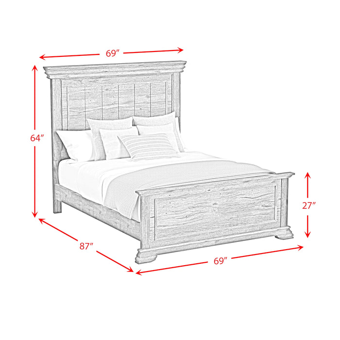 Park Ridge Bedroom Set with 2 Nightstands in Charcoal