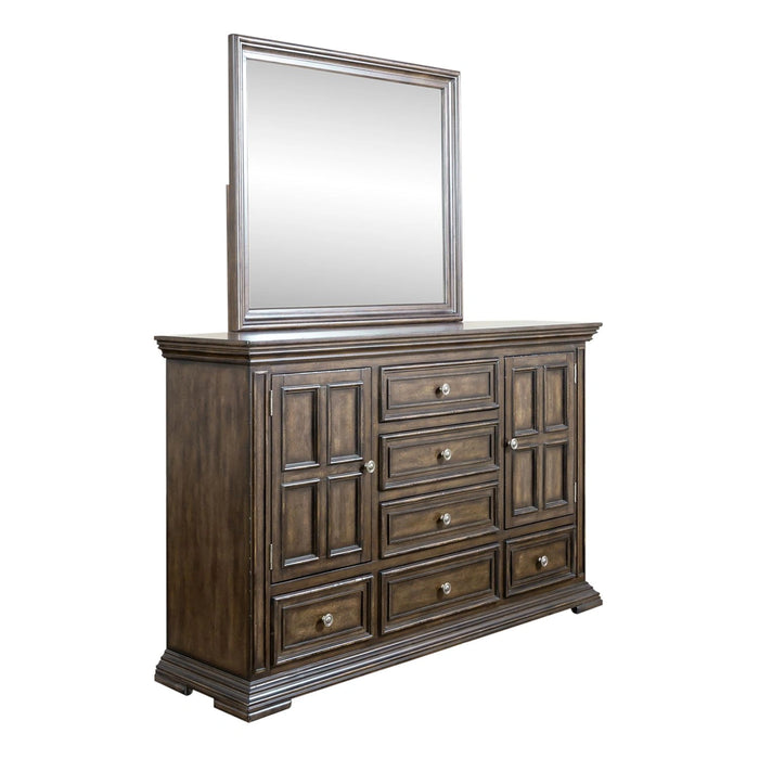 Big Valley Panel Bed, Dresser & Mirror, Night Stand image