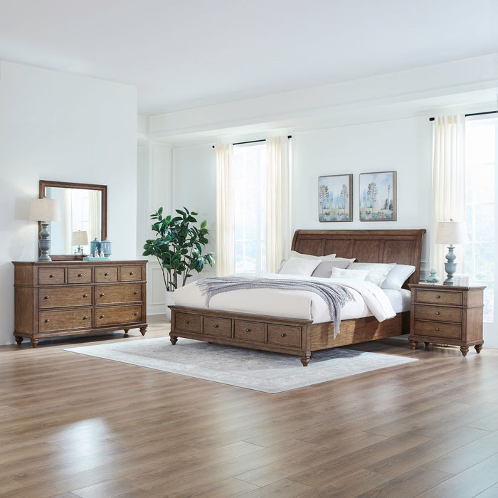 Twin Lakes Queen Storage Bed, Dresser & Mirror, Night Stand image