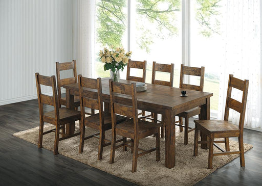 Coleman 9-piece Rectangular Dining Set Rustic Golden Brown image