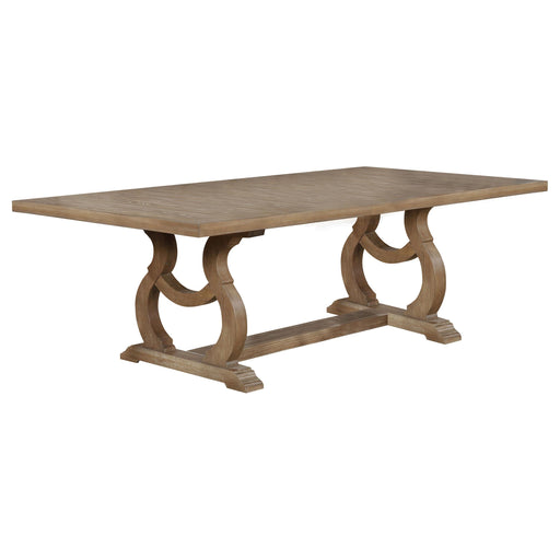 Brockway Trestle Dining Table Barley Brown image