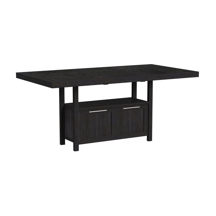 Transcend Counter Height Dining Set in Charcoal-Table and Four Chairs
