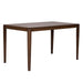 Space Saver Rectangular Leg Table in Satin Walnut - Red Gate Home Furnishings (Ball Ground, GA)
