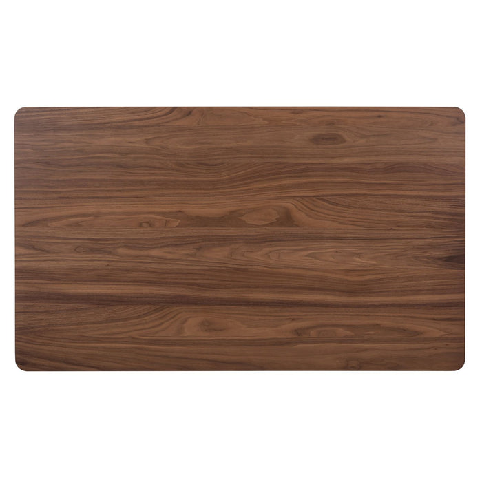 Space Saver Rectangular Leg Table in Satin Walnut - Red Gate Home Furnishings (Ball Ground, GA)