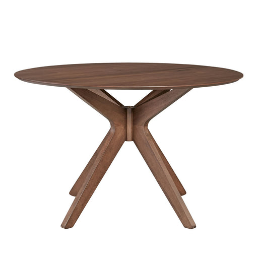 Space Saver Round Pedestal Table in Satin Walnut - Red Gate Home Furnishings (Ball Ground, GA)