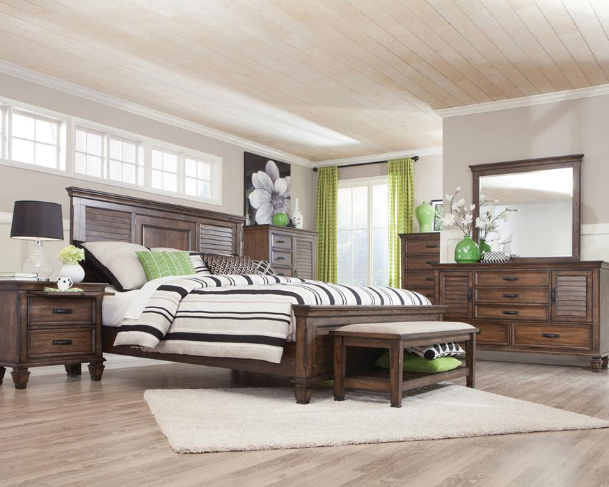 Franco 5-piece Queen Storage Bedroom Set Burnished Oak image