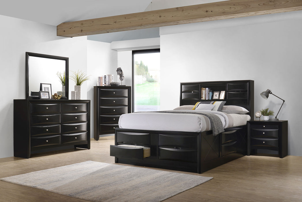 Briana Bookcase Platform Storage Bed