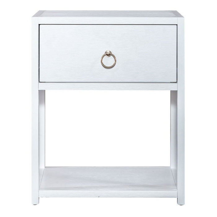 Liberty Furniture Midnight 1 Shelf Accent Table in Wire Brushed White image