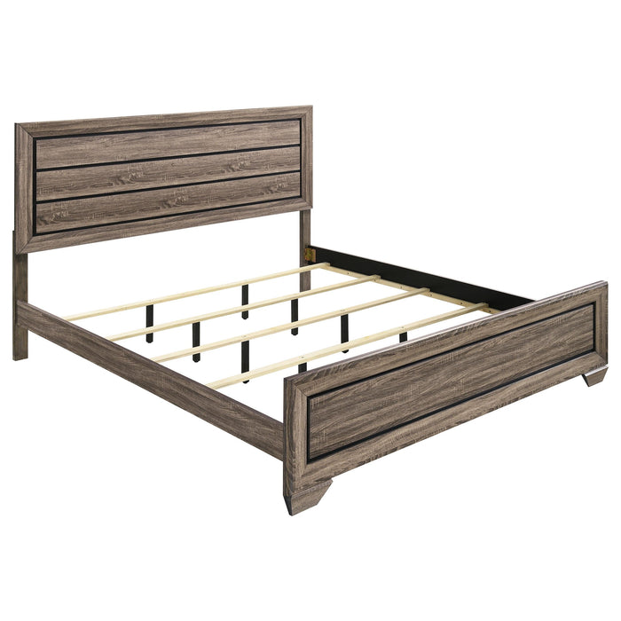 Kauffman California King, E.king, & Queen Panel Bed Washed Taupe - Red Gate Home Furnishings (Ball Ground, GA)