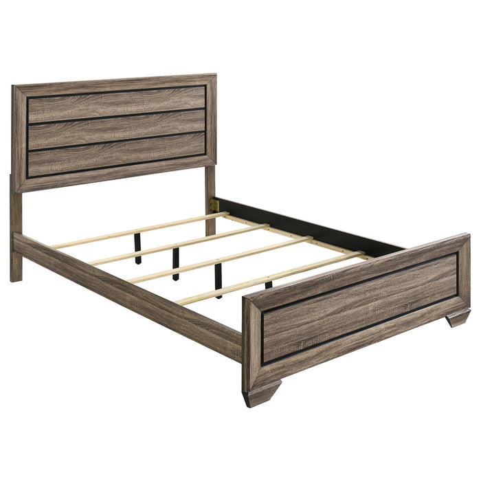 Kauffman California King, E.king, & Queen Panel Bed Washed Taupe - Red Gate Home Furnishings (Ball Ground, GA)
