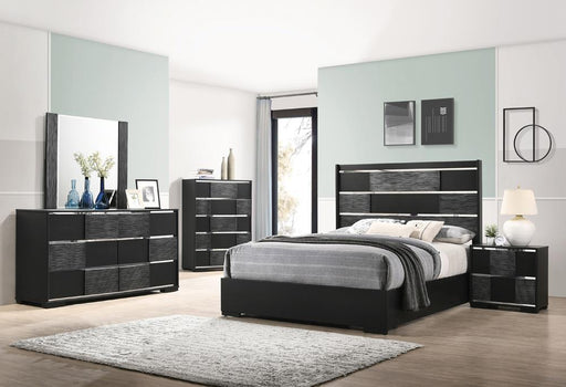 Blacktoft 5-piece Eastern King Panel Bedroom Set Black image