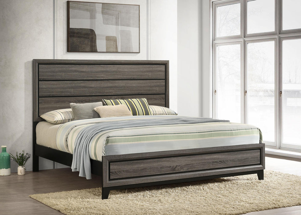 Watson Wood Panel Bed Grey Oak
