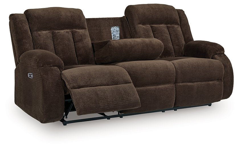 Observation Power Reclining Sofa with Drop Down Table - Red Gate Home Furnishings (Ball Ground, GA)