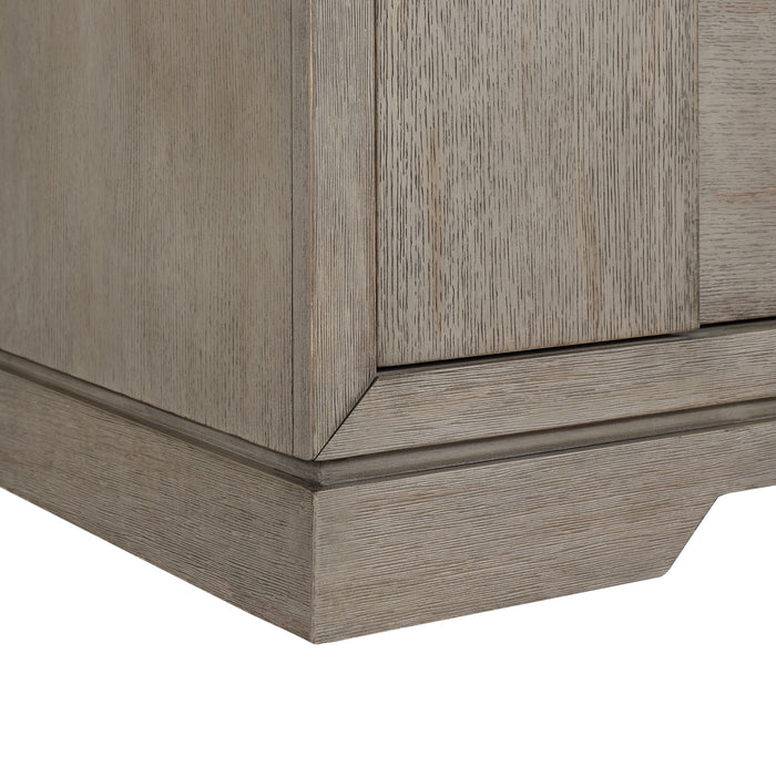 Kelis 3-Drawer Nightstand with USB in Grey