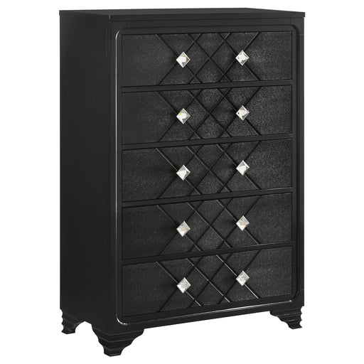 Penelope 5-drawer Chest Black image