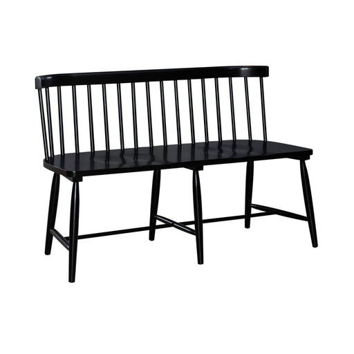 Liberty Furniture Capeside Cottage Spindle Back Dining Bench in Royal Black image