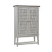 River Place Bar Cabinet in Riverstone White & Tobacco EST SHIP TIME APPX 4 WEEKS image