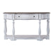 Liberty Furniture Magnolia Manor 56 Inch Hall Console Table in Antique White Base w/ Weathered Bark Tops image