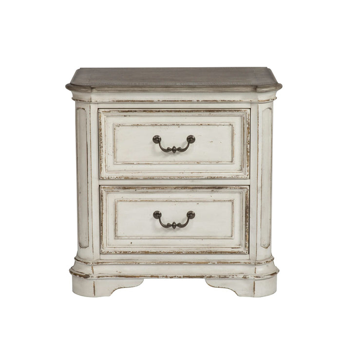 Magnolia Manor King California Upholstered Sleigh Bed, Dresser & Mirror, Night Stand image