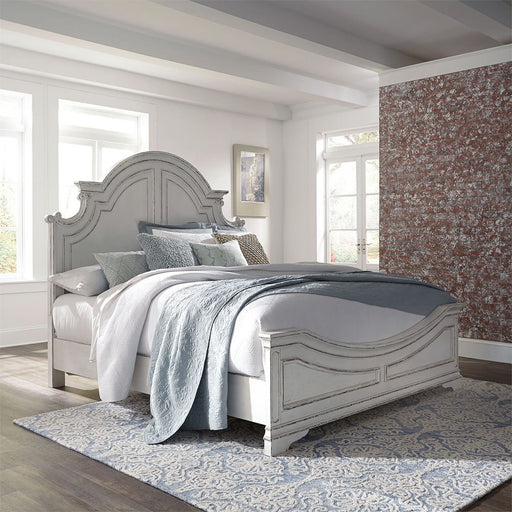 Liberty Magnolia Manor Queen Panel Bed in Antique White 244-BR-QPB image