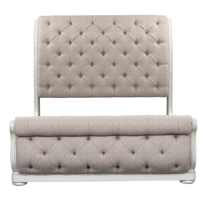 Magnolia Manor King Uph Sleigh Bed, Dresser & Mirror, Chest