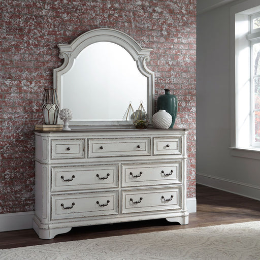 Magnolia Manor Uph Sleigh Bed, Dresser & Mirror, Night Stand image
