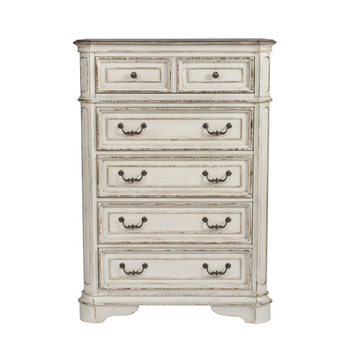 Magnolia Manor Queen Uph Bed, Dresser & Mirror, Chest