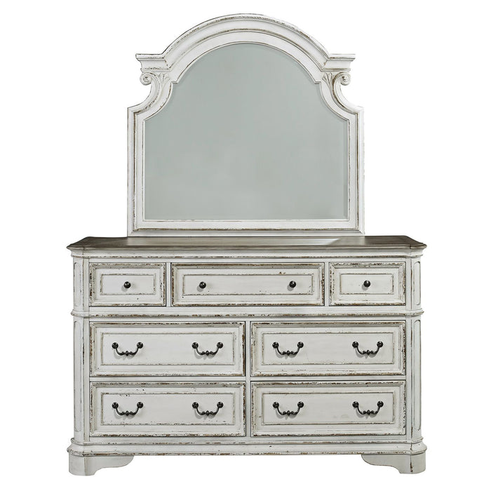 Magnolia Manor Queen Uph Sleigh Bed, Dresser & Mirror, Chest