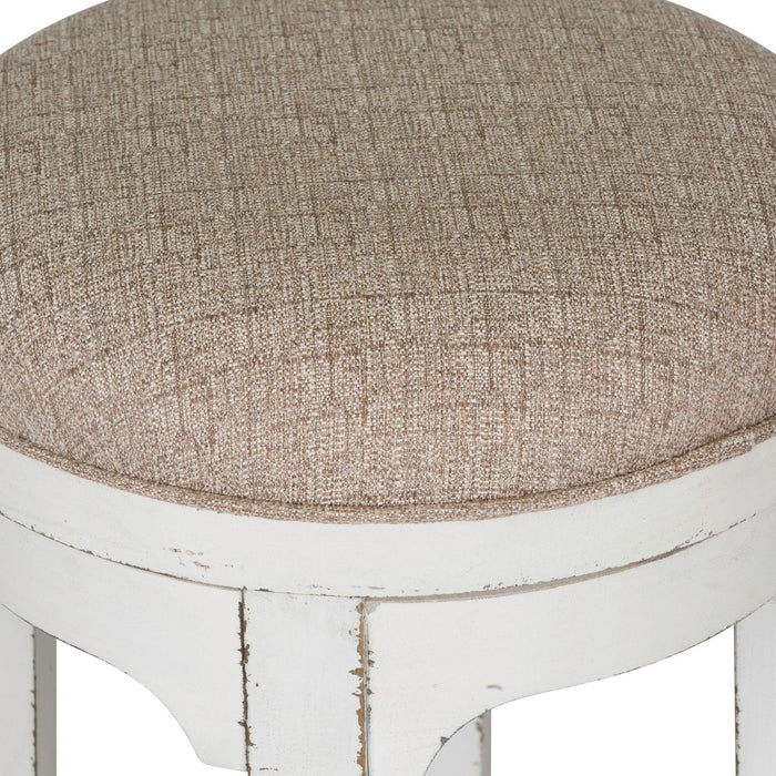 Magnolia Manor Console Swivel Stool in Antique White