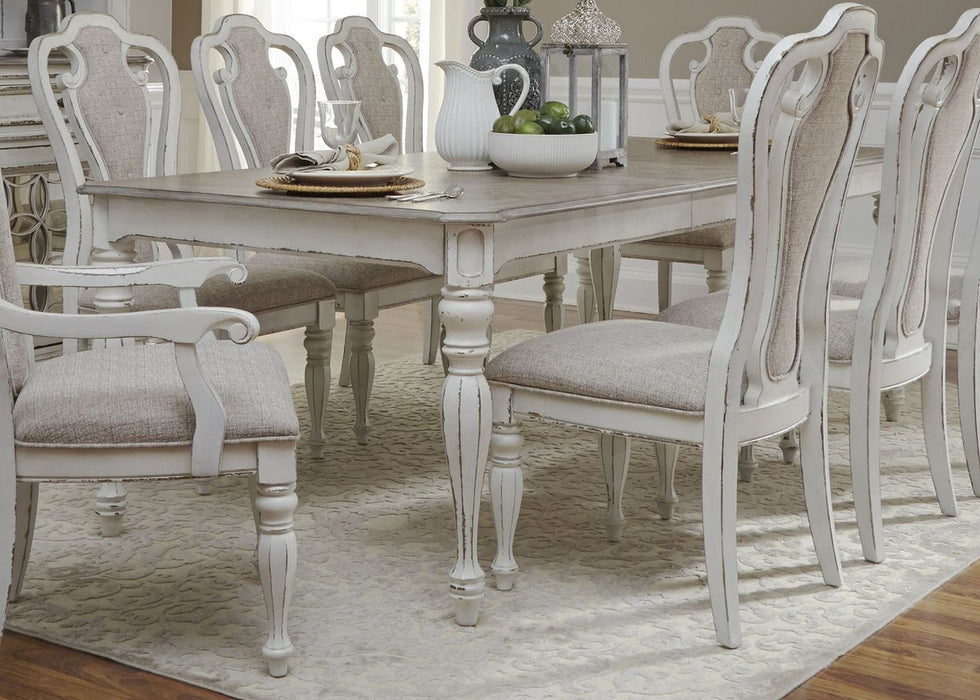 Liberty Furniture Magnolia Manor Upholstered Splat Back Side Chair in Antique White (Set of 2)