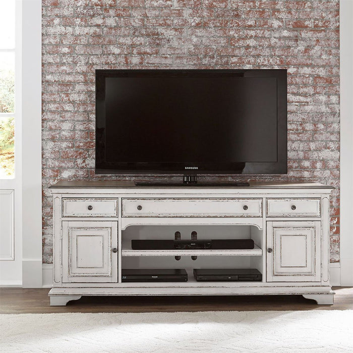 Liberty Magnolia Manor Entertainment TV Stand in Antique White