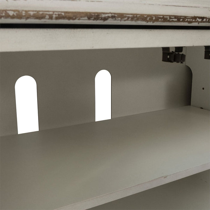 Liberty Magnolia Manor Entertainment TV Stand w/Hutch in Antique White