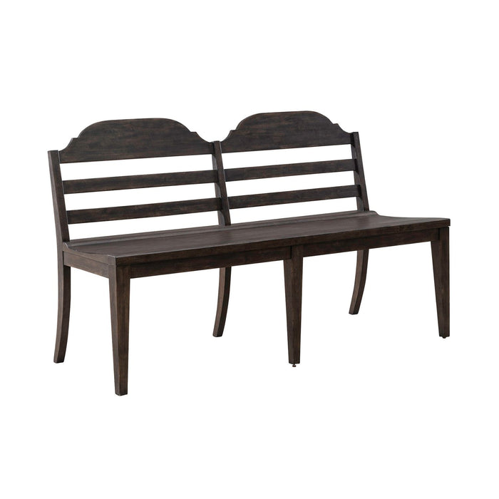 Paradise Valley Ladder Back Bench in Saddle Brown