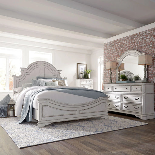Magnolia Manor King Panel Bed, Dresser & Mirror, Chest image