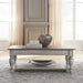 Liberty Furniture Ocean Isle Rectangular Cocktail Table in Antique White with Weathered Pine image