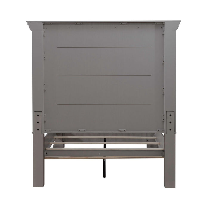 Liberty Furniture Big Valley Queen Mansion Panel Bed in Graystone