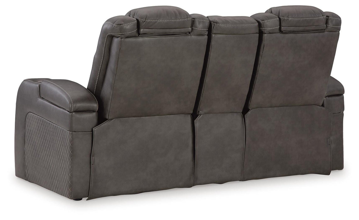 Fyne-Dyme Power Reclining Loveseat with Console - Red Gate Home Furnishings (Ball Ground, GA)