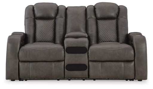 Fyne-Dyme Power Reclining Loveseat with Console - Red Gate Home Furnishings (Ball Ground, GA)