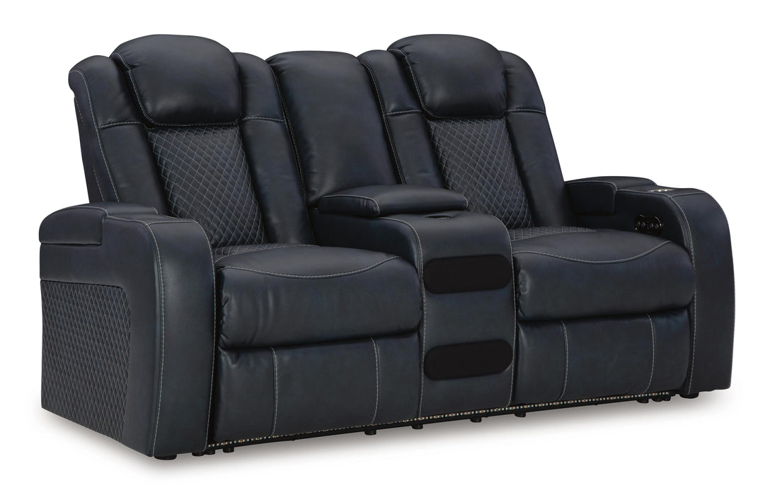 Fyne-Dyme Power Reclining Loveseat with Console - Red Gate Home Furnishings (Ball Ground, GA)