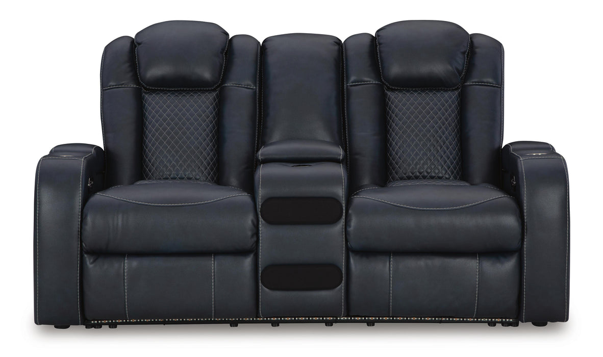 Fyne-Dyme Power Reclining Loveseat with Console - Red Gate Home Furnishings (Ball Ground, GA)