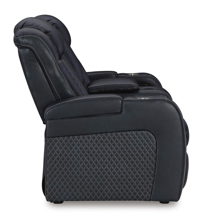 Fyne-Dyme Power Reclining Loveseat with Console - Red Gate Home Furnishings (Ball Ground, GA)