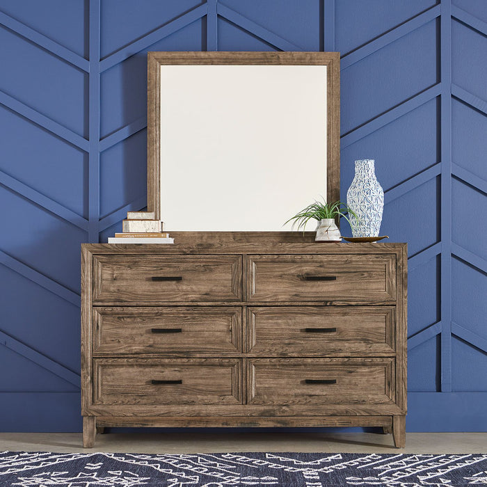 Ridgecrest King California Panel Bed, Dresser & Mirror, Chest