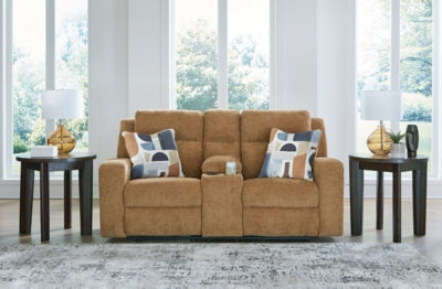 Kanlow Reclining Loveseat with Console - Red Gate Home Furnishings (Ball Ground, GA)