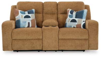 Kanlow Reclining Loveseat with Console - Red Gate Home Furnishings (Ball Ground, GA)