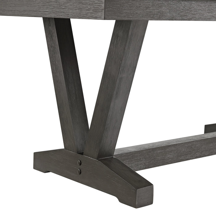 Everdeen Dining Set in Charcoal-Table & Four Chairs