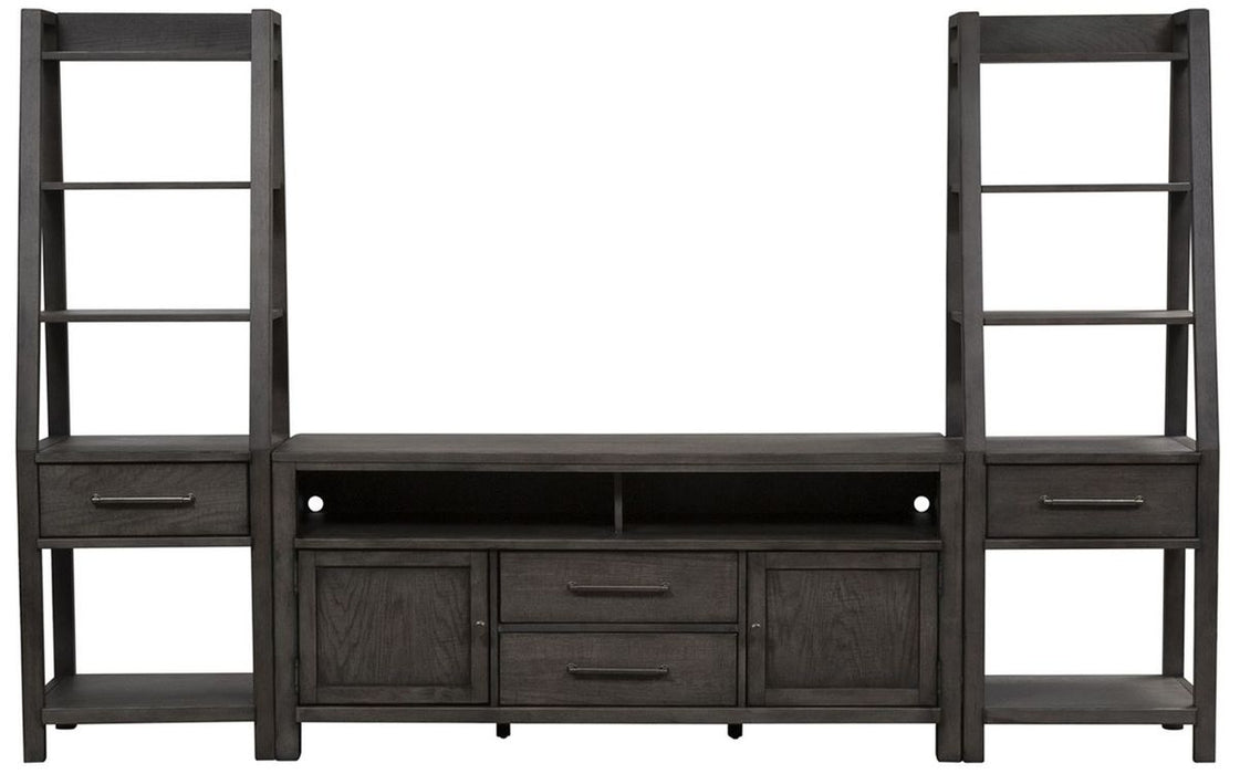 Liberty Modern Farmhouse 66" Entertainment Center with Piers in Dusty Charcoal image