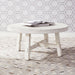 Modern Farmhouse Splay Leg Round Cocktail in Flea Market White image