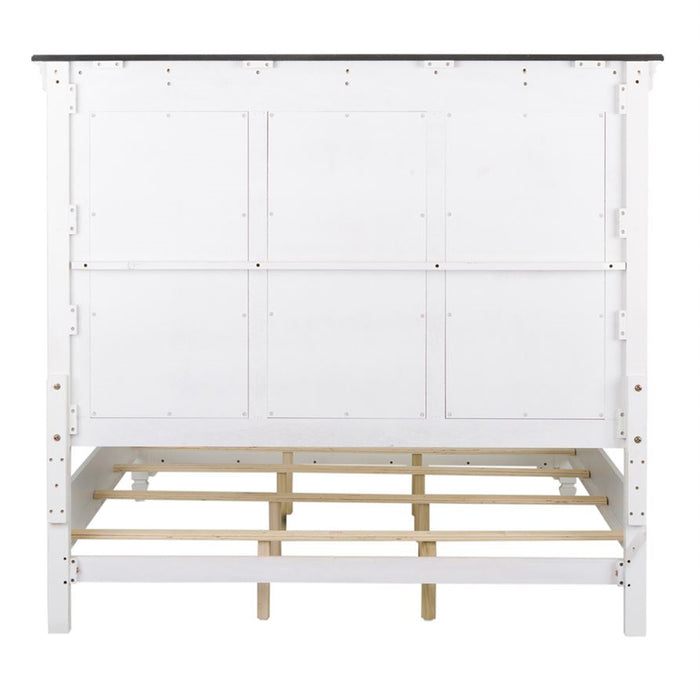 Liberty Furniture Allyson Park King Panel Bed in Wirebrushed White