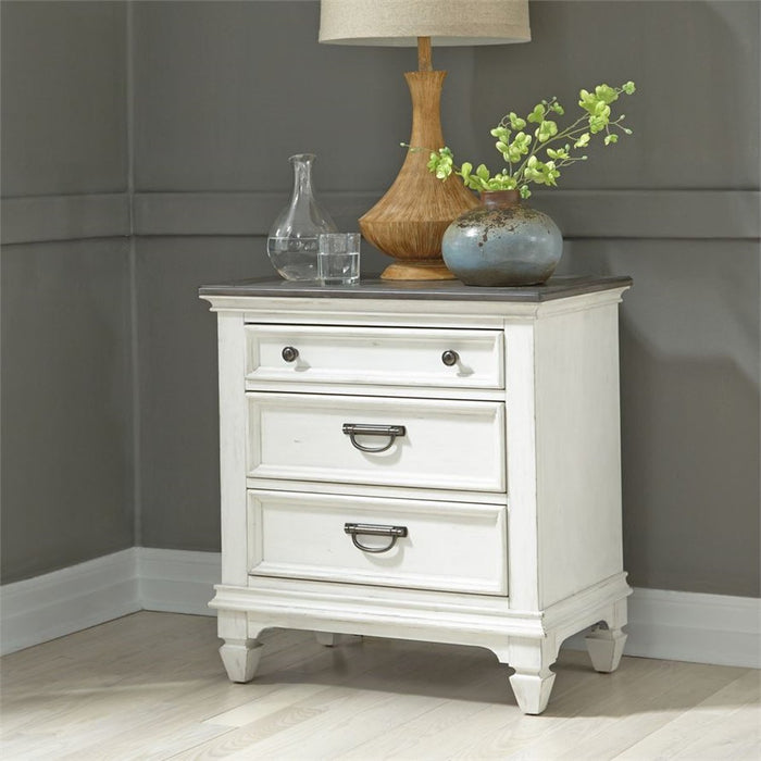 Liberty Furniture Allyson Park Nightstand in Wirebrushed White