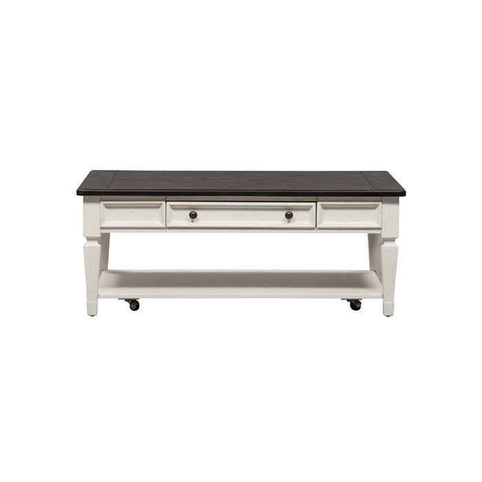 Liberty Furniture Allyson Park Round Cocktail Table in White